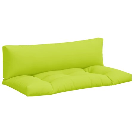 vidaXL Coussins de palette lot de 2 vert vif tissu