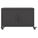 vidaXL Table basse noir 68x50x43 5 cm acier laminé à froid
