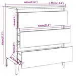 vidaXL Buffet Sonoma gris 60x35x69 cm Bois d'ingénierie