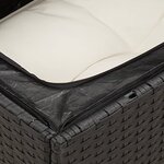 vidaXL Salon de jardin 11 Pièces avec coussins noir résine tressée
