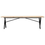 vidaXL Table basse cadre en X 160x40x45 5 cm bois de pin massif fonte