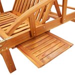 vidaXL Chaises longues lot de 2 avec coussins Bois d'acacia solide