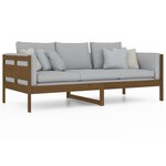vidaXL Lit de jour marron miel bois de pin massif 90x200 cm