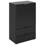 FMD Commode avec tiroir et portes 49 7x31 7x81 3 cm noir