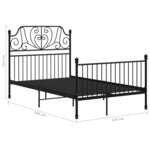 vidaXL Cadre de lit sans matelas noir métal 120x200 cm