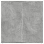 vidaXL Buffet gris béton 79x38x80 cm bois d'ingénierie