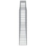 vidaXL Paniers à gabions arqués 7 Pièces 400x30x140/160 cm Fer galvanisé
