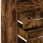vidaXL Buffet haut chêne fumé 70x42 5x185 cm bois d'ingénierie