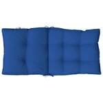 vidaXL Coussins de chaise à dossier bas lot de 4 bleu royal