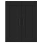 vidaXL Buffet haut Noir 69 5x34x180 cm Bois d'ingénierie