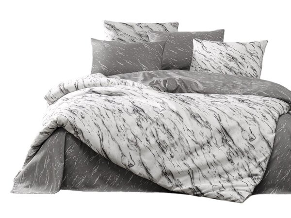 Parure de lit grise TRAVERTIN 240 x 220 cm