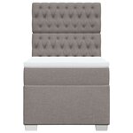vidaXL Sommier à lattes de lit avec matelas Taupe 80x200 cm Tissu