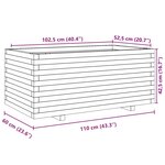 vidaXL Jardinière 110x60x49 5 cm bois de pin imprégné