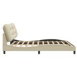 vidaXL Cadre de lit sans matelas crème 200x200 cm tissu