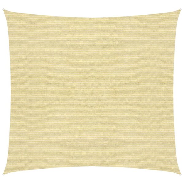 vidaXL Voile d'ombrage 160 g/m² Beige 6x6 m PEHD