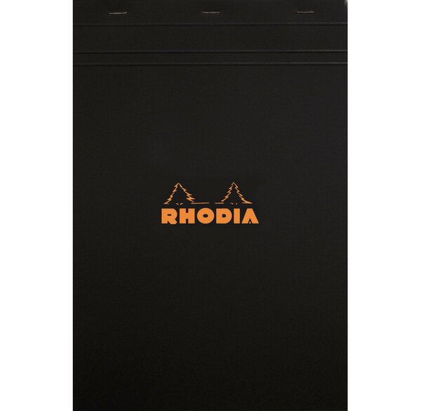 Bloc BLACK N°19 21x31,8cm 80F agrafées 80g Q.5x5 RHODIA