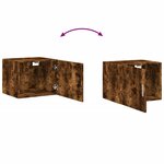 vidaXL Armoire murale chêne fumé 50x42 5x40 cm bois d'ingénierie