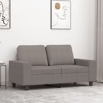 vidaXL Canapé à 2 places Taupe 120 cm Tissu