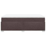 vidaXL Sommier à lattes de lit et matelas marron foncé 120x190cm tissu