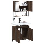 vidaXL Ensemble de meubles de salle de bain 2 Pièces Chêne marron