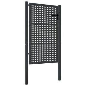 vidaXL Portail de jardin anthracite 105 x 200 cm acier