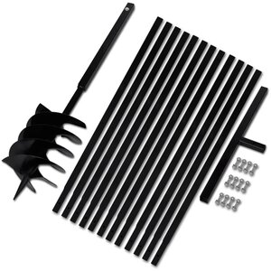 Bêche et tarière manuelle 200 mm avec Rallonge 13 m acier