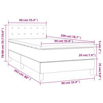 vidaXL Sommier à lattes de lit avec matelas Vert foncé 90x200 cm