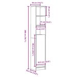 vidaXL Buffet avec LED gris béton 36x32 5x200 cm bois d'ingénierie