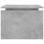 vidaXL Table basse gris béton 68x50x38 cm bois d'ingénierie