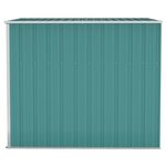 vidaXL Abri de jardin mural Vert 118x194x178 cm Acier galvanisé