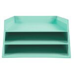 Corbeille À Courrier Combo 3 Niveaux Carton Aquarel - Vert Pastel - X 4 - Exacompta