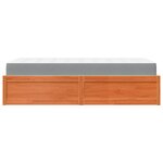 vidaXL Lit avec matelas cire marron 90x200 cm bois massif de pin