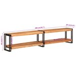 vidaXL Meuble TV 200x30x40 cm bois d'acacia massif