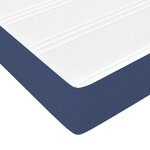 vidaXL Sommier à lattes de lit avec matelas Bleu 180x200 cm Tissu
