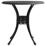 vidaXL Table de jardin Noir 78x78x72 cm Aluminium coulé