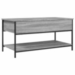 vidaXL Table basse sonoma gris 100x50x50 cm bois d'ingénierie et métal