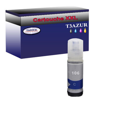 Cartouche Compatible pour Epson 106 (C13T00R240) Cyan - T3AZUR