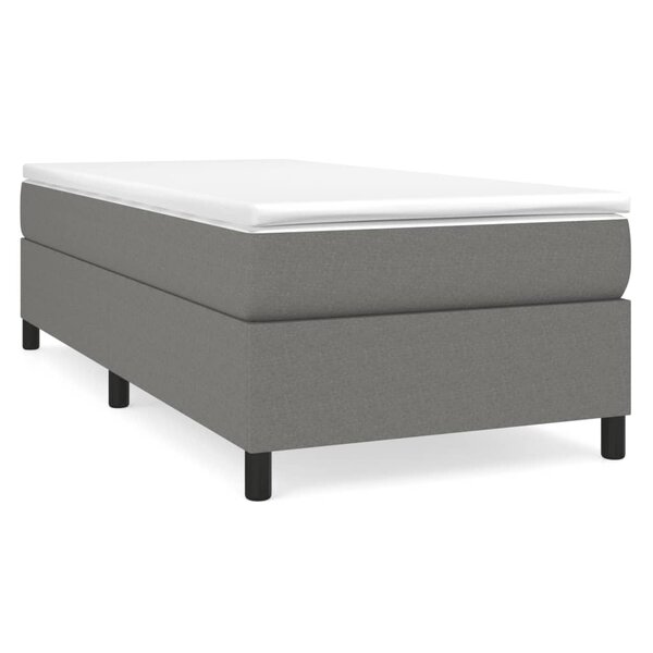 vidaXL Cadre de lit Gris foncé 80x200 cm Tissu