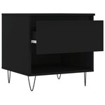 vidaXL Tables basses 2 Pièces noir 50x46x50 cm bois d'ingénierie
