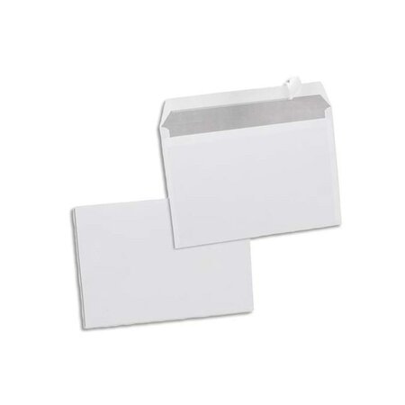 Boîte de 500 enveloppes blanches C5 162x229 100 g/m² bande de