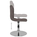 vidaXL Chaises pivotantes à manger lot de 2 taupe tissu