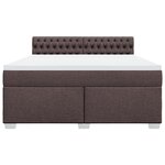 vidaXL Sommier à lattes de lit avec matelas Marron foncé 180x200 cm