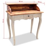 Bureau table meuble travail informatique bois de récupération massif 80 x 40 x 92 cm 0502097