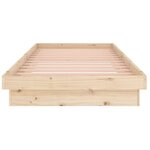 vidaXL Cadre de lit Bois massif 90x200 cm