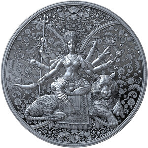 Monnaie DURGA Hindu Religion 1 Oz Argent 2000 Francs Cameroon 2026 (PRÉCOMMANDE)