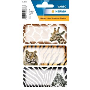 HERMA Étiquettes pour livres  Animaux africains   76 x 35 mm