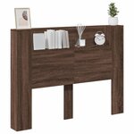 vidaXL Armoire tête de lit avec LED chêne marron 140x16 5x103 5 cm