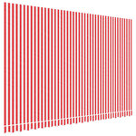 vidaXL Tissu de remplacement pour auvent rayures rouges et blanches