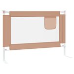 vidaXL Barrière de sécurité de lit enfant Taupe 90x25 cm Tissu
