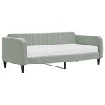 vidaXL Lit de jour avec matelas gris clair 90x190 cm velours